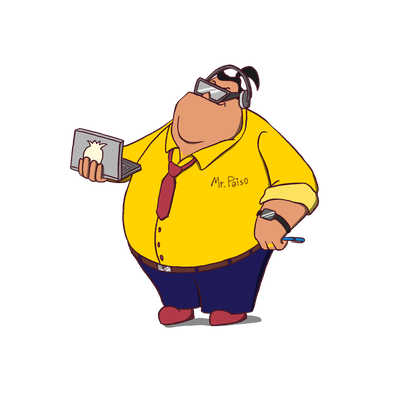Mr. Paiso, the Fintale mascot